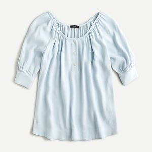 J.Crew crepe scoop neck blouse in cream